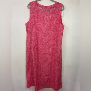 Rip Skirt Hawaii Long Sun Dress Size XL Pink Geometric Print Pockets Casella